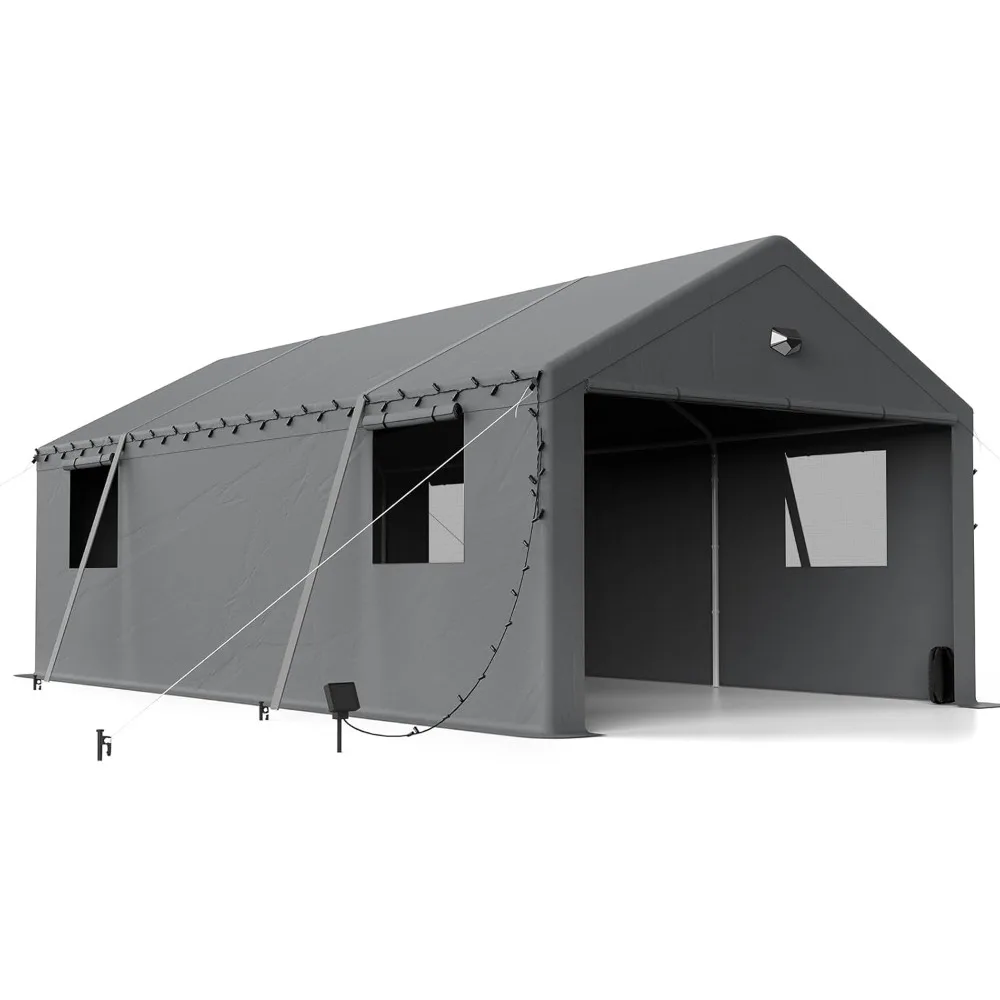 

Карпорт 13x25 футов, сверхмощный карпорт с боковыми стенками, приводной мобильный гараж