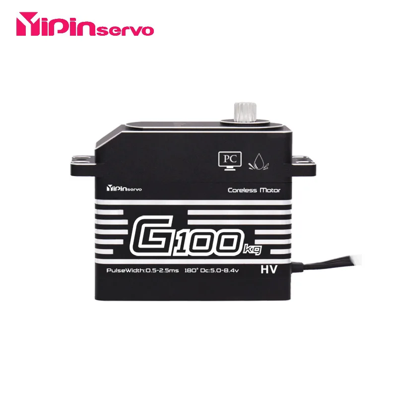 Yipinservo 8.4V 100kg.cm 200g 0.16S/60° Coreless Motor 80kg Large Torque Servos High Speed Motor For 1/5 Scale Crawler Car Boat