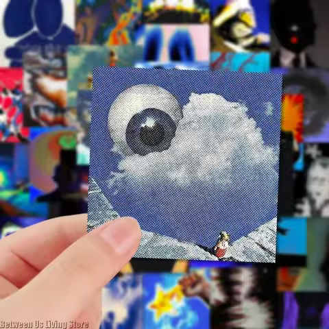 64pcs Weird Dreamcore Sci-Fi Art Stickers for Scrapbook Junk Journal Scrapbooking Computer Phone Skateboarding Material