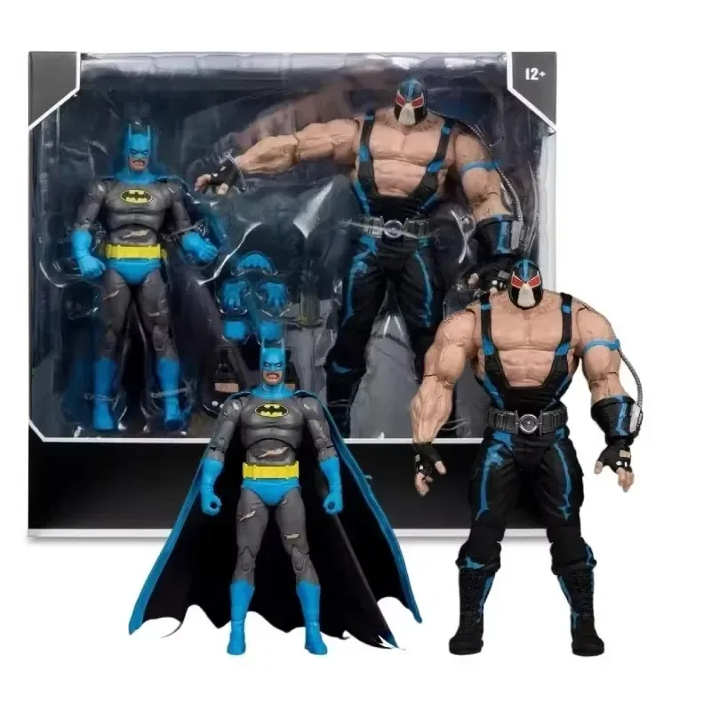 Macfarlane Toys Batmans Vs Bane Double Box Tide Action Figure Doll Batman Knightfalls Collection Model Desktop Decoration Gifts