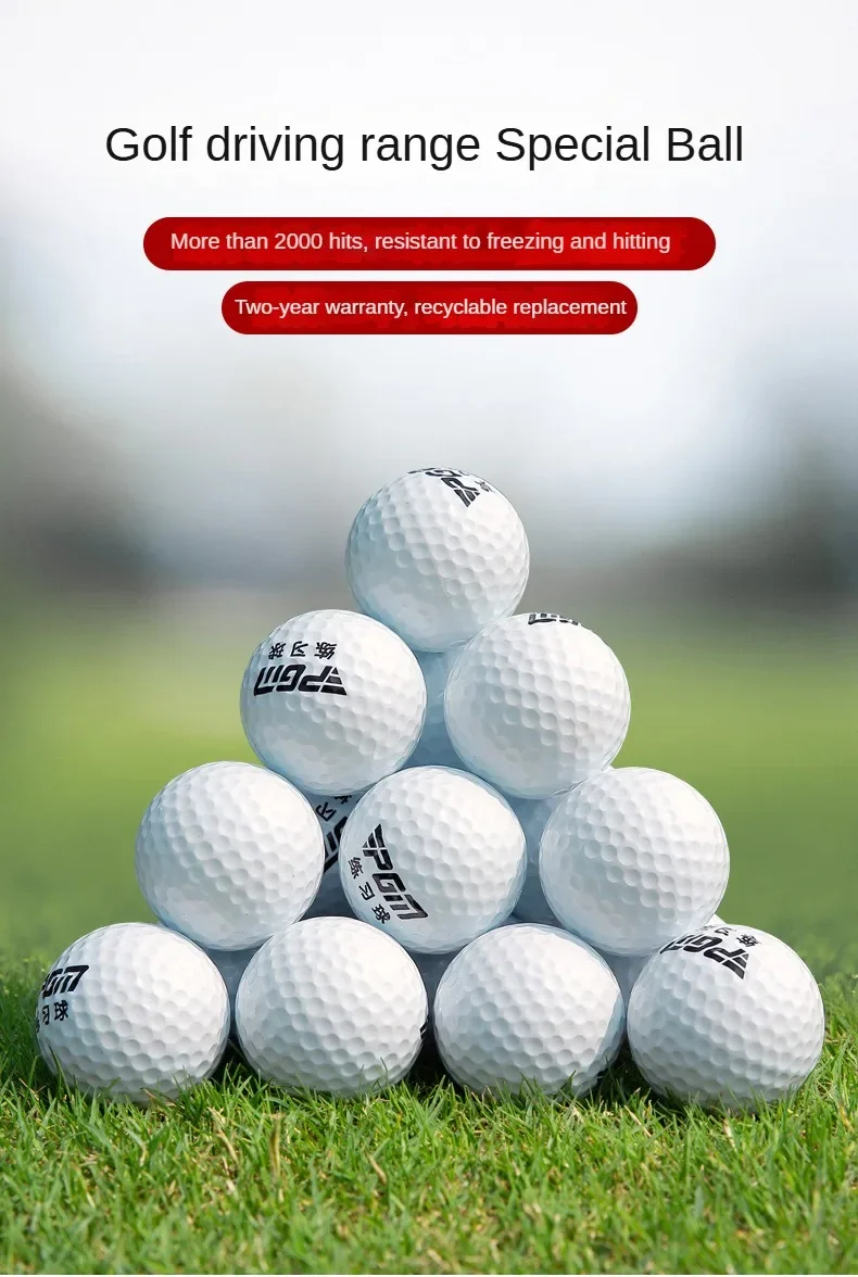 PGM-Golf Driving Range Bola Especial, Bola de Camada Única, Hit Number 2000 Vezes, Resistente ao Congelamento e Batendo, Q028, 10Pcs