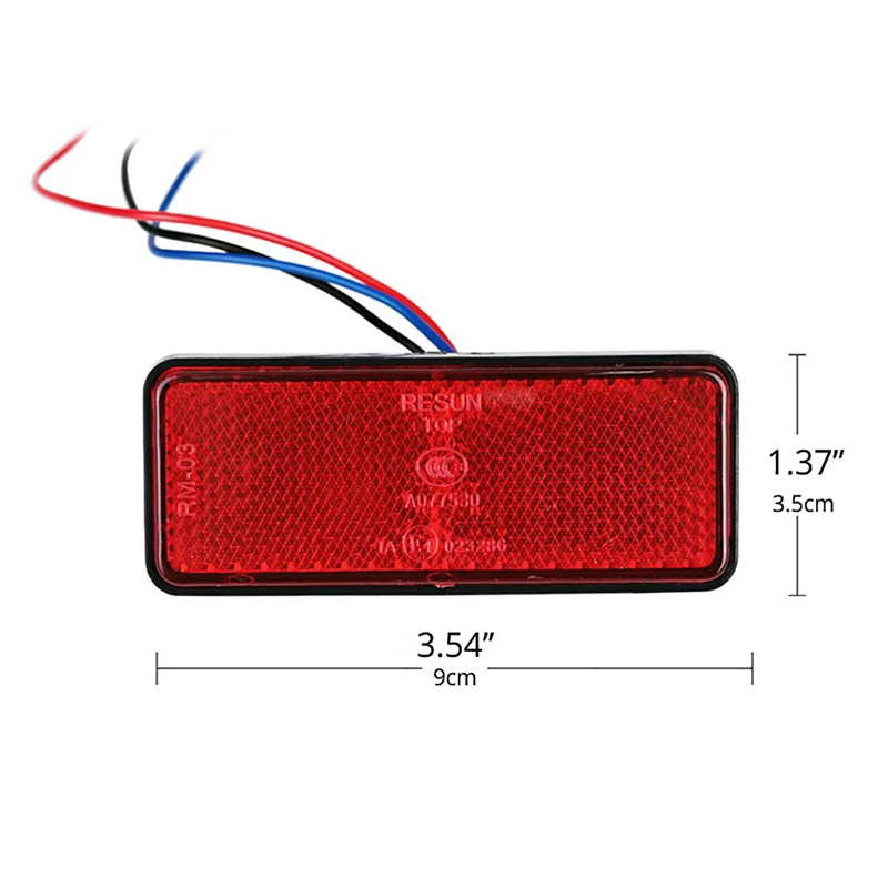 1PCS 24LED Motorcycle LED Brake Light Rear Light Brake LED Reflector Motorbike Stop Light Moto Tail Light 12V