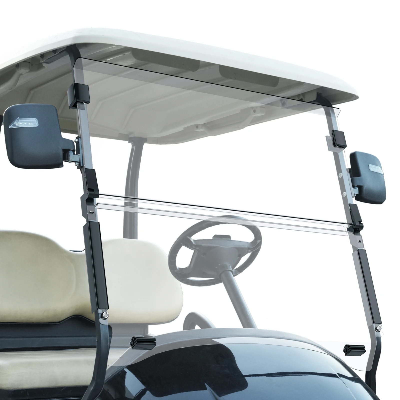 Golf Cart Clear/Tinted Windshield For Club Car Precedent 2004-UP PC Fold Down Windshield Non-Friable #102525101 105248701