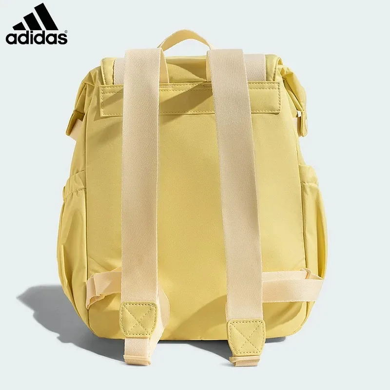 

Adidas 2026 summer new women's practical sports fitness flip zipper backpack schoolbag JY4773