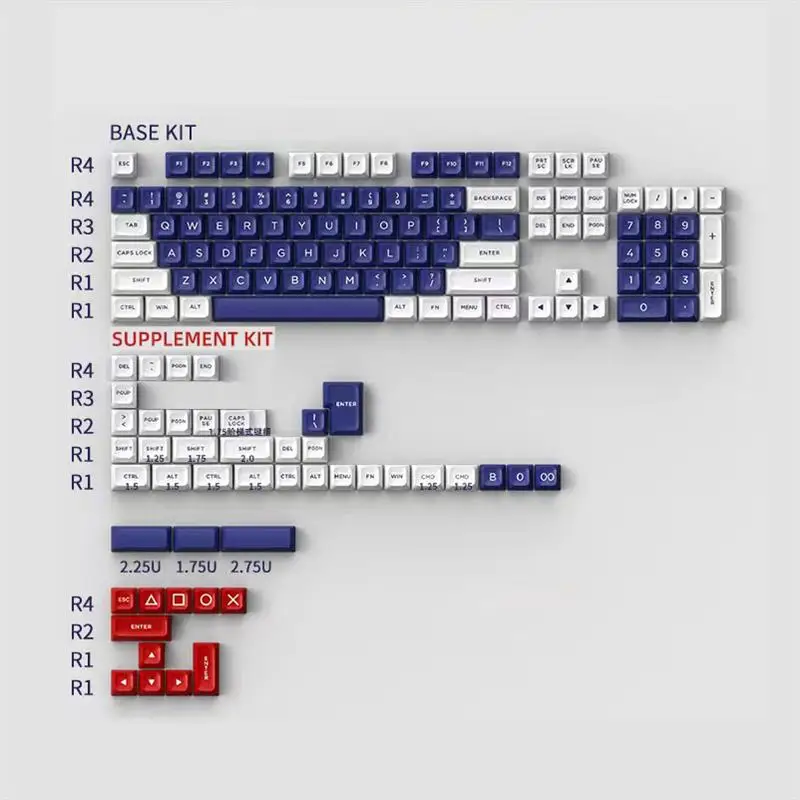 148 Key PBT Keycaps ASA Profile for Cherry MX Switches on 61 63 64 67 68 75 84 87 96 104 108 FC980 Mechanical Keyboards