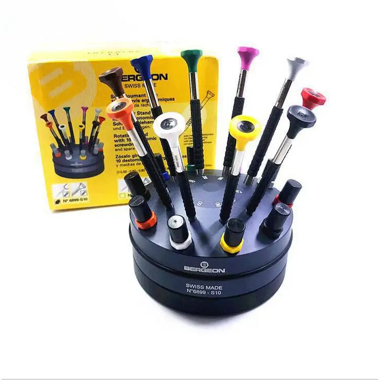 

BERGEON 6899-S10 Watch repair tool Watchmakers Ergonomic 10 Pieces Screwdriver Set