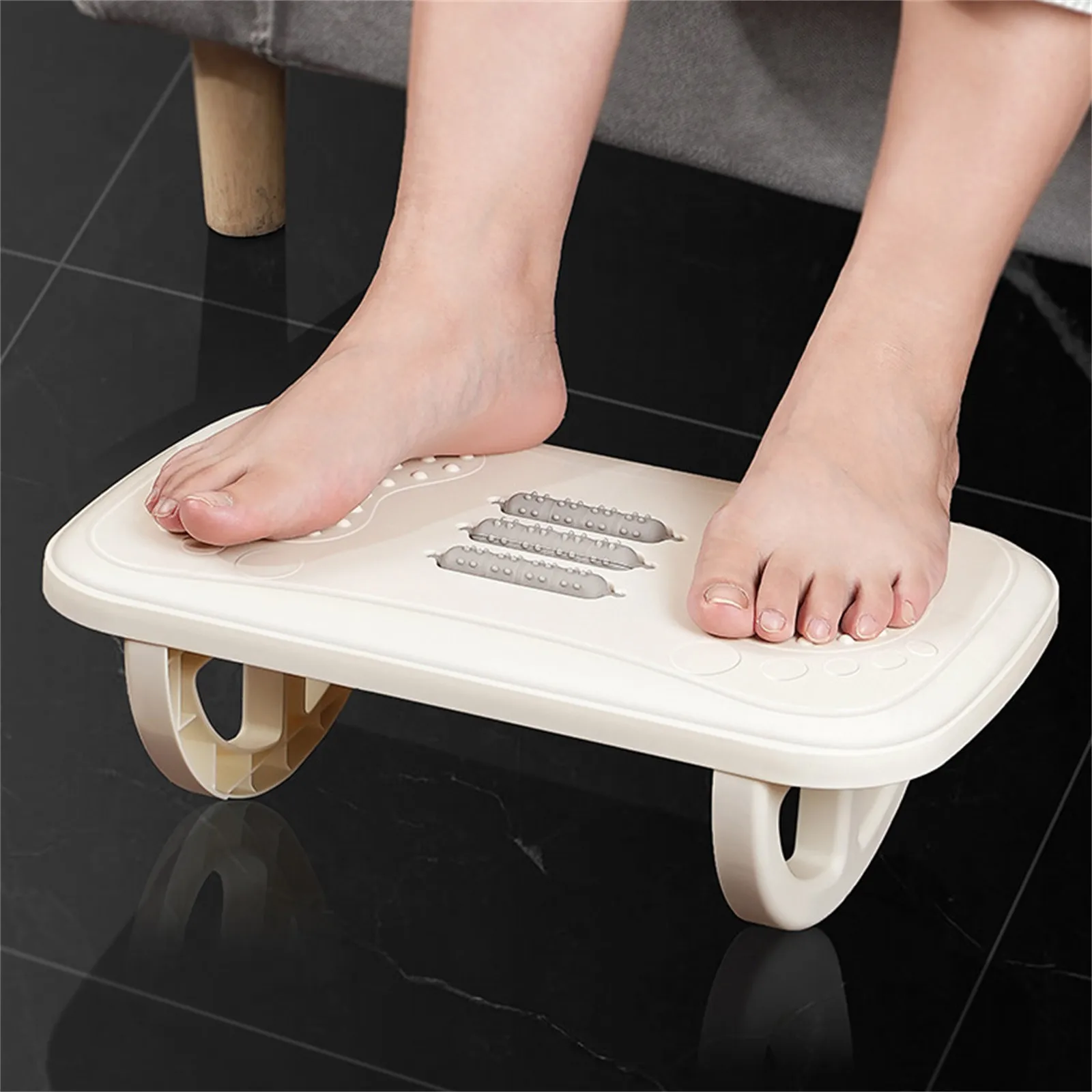 Rocking Footrest for under Desk Ergonomic Desk Leg Rest Rocker Balance Board Comfortable Foot Stool for Desk Home Office image 3