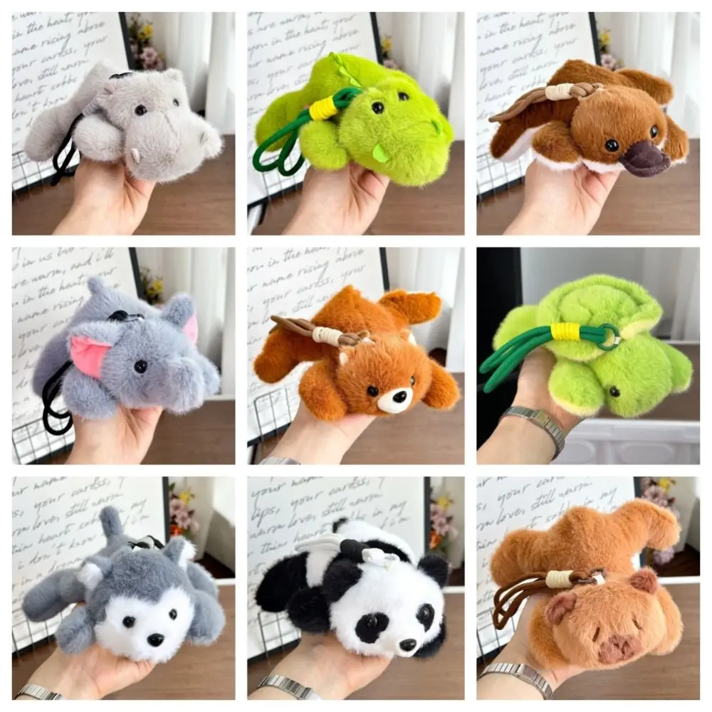 พวงกุญแจตุ๊กตาสัตว์การ์ตูนใหม่ แพนด้า สุนัขจิ้งจอก น่ารัก ของตกแต่งกระเป๋าเป้ ช้าง คาปิบารา ตุ๊กตาห้อยกระเป๋า ของขวัญวันเกิด