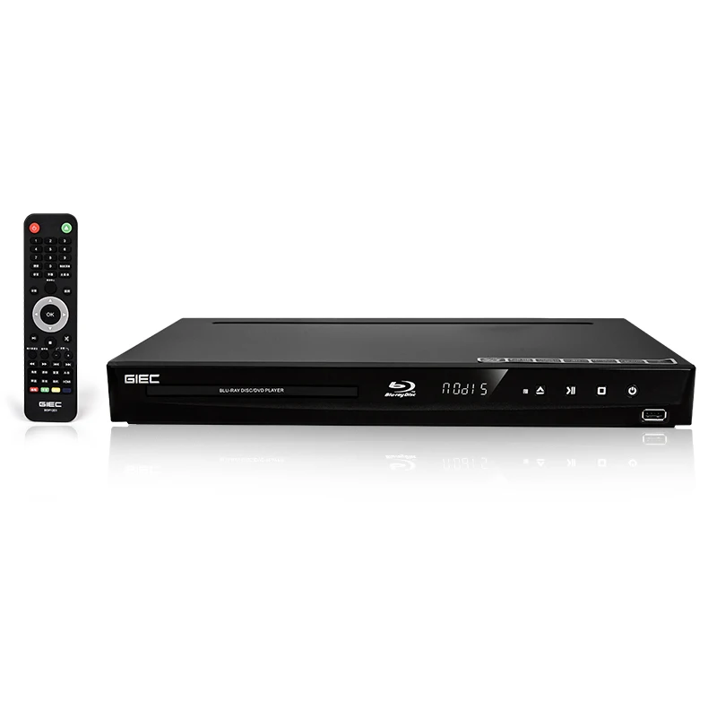 GIEC 블루레이 플레이어, DVD, VCD, BD 플레이어, 3D DTS, 휴대용 5.1 채널, 디코딩 지원, 1080P HD, 전체 영역 프리