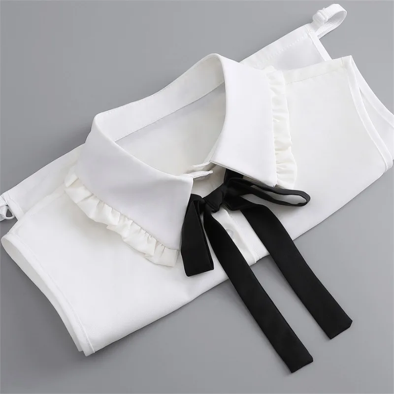 الشتاء التلبيب Bowknots وهمية طوق للمرأة خمر انفصال قميص طوق بلوزة سترة كاذبة طوق التلبيب العلاقات برقبة #5