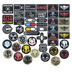 I 'M OK Cross Bandage Skull You look OK Funny Gesture 404 NOT FOUNO Tactical Backpack Costume Embroidery Hook and Loop Patch