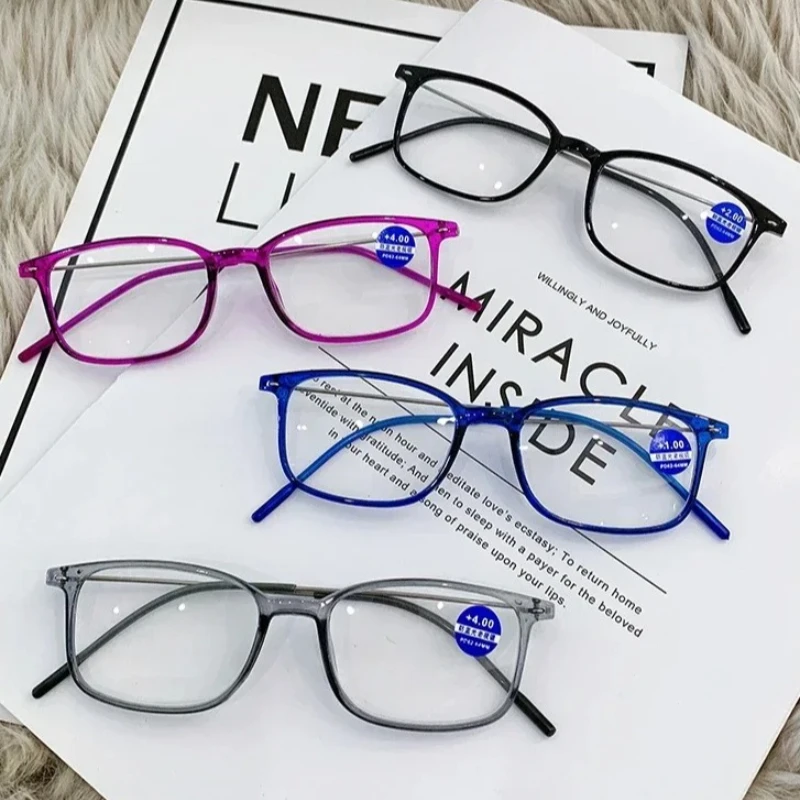 Gafas de lectura de cristal para hombre y mujer, lentes graduadas antifatiga, luz azul, 2022