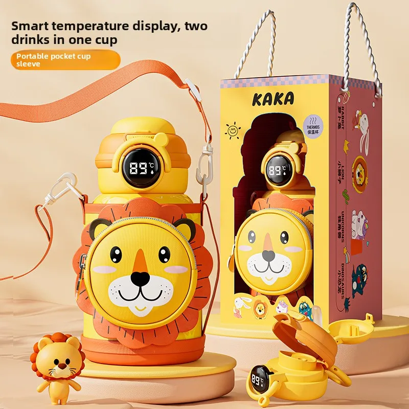

Children's Thermos Cup Intelligent Display Temperature Double Drink High-value Water Cup for Students To Go To School