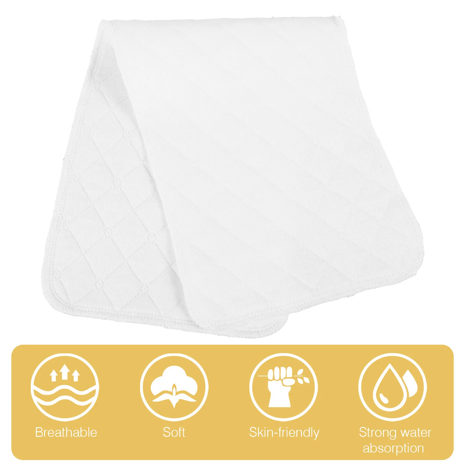 5 قطعة مناشف الطفل القطن الأبيض حفاضات الطفل 3 طبقة لينة قابلة لإعادة الاستخدام حفاضات الوليد القماش حفاضات للأطفال حديثي الولادة التجشؤ