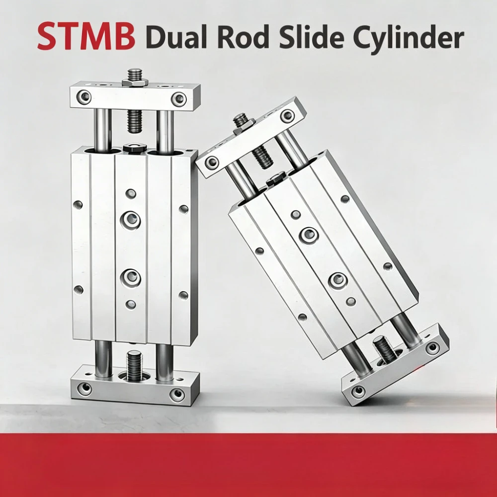

Pneumatic Dual-Shaft Dual-Rod Adjustable Stroke Slide Cylinder STMB10/16/20/25*25/50/75/150STMS