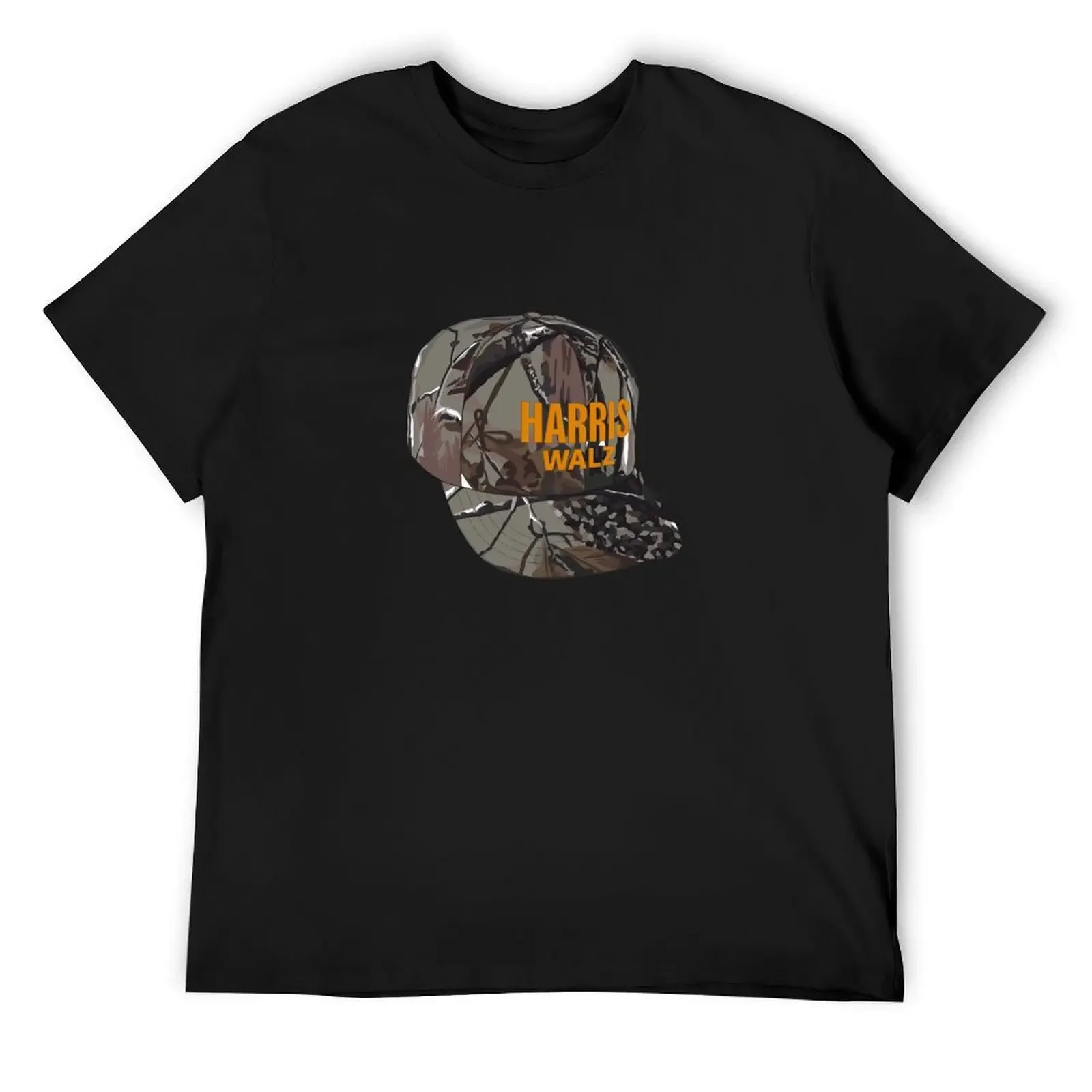 Harris Walz Camo Hat T-Shirt graphics custom t shirt oversized plus size clothes workout shirts for men