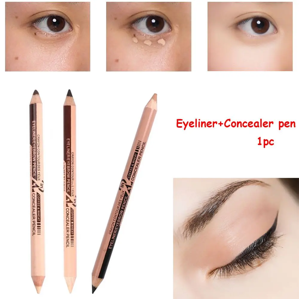 ホット防水両端セクシーなアイコスメティックコンシーラーペンアイライナー眉毛メイクアップ