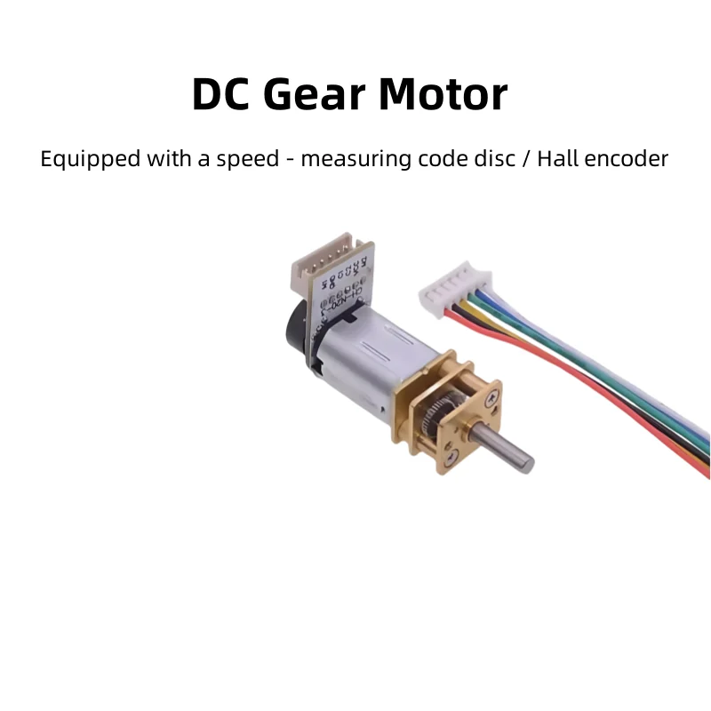 N20 DC Gear Motor (3V, 6V, 12V) With Hall Encoder & Speed-Measuring Code Disc, For Smart Cars And Robots