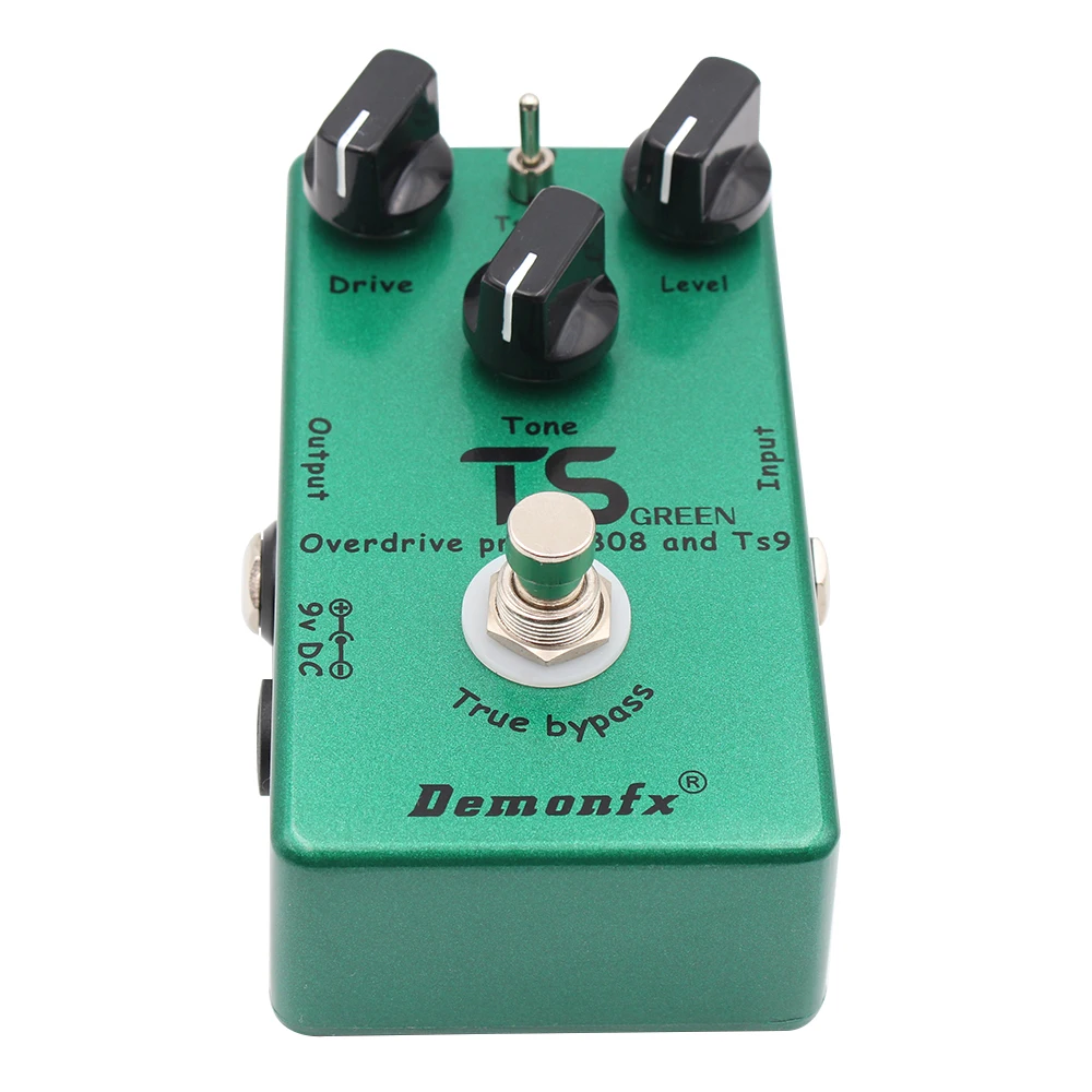 Demonfx TS GREEN High Quality Combine TS9 And TS808 Overdrive Booster Guitar Effect Pedal Hole Device