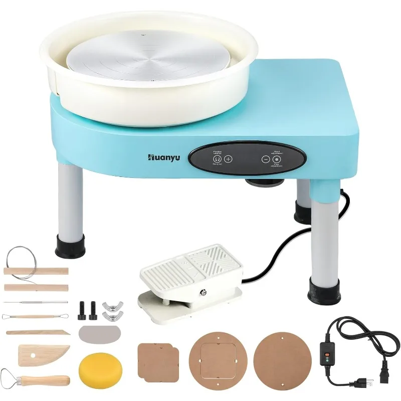 

Керамическое колесо, керамическая машина, регулируемая ножка с ЖК-экраном и ножной педалью из алюминиевого сплава, электрическая керамика 12 дюймов