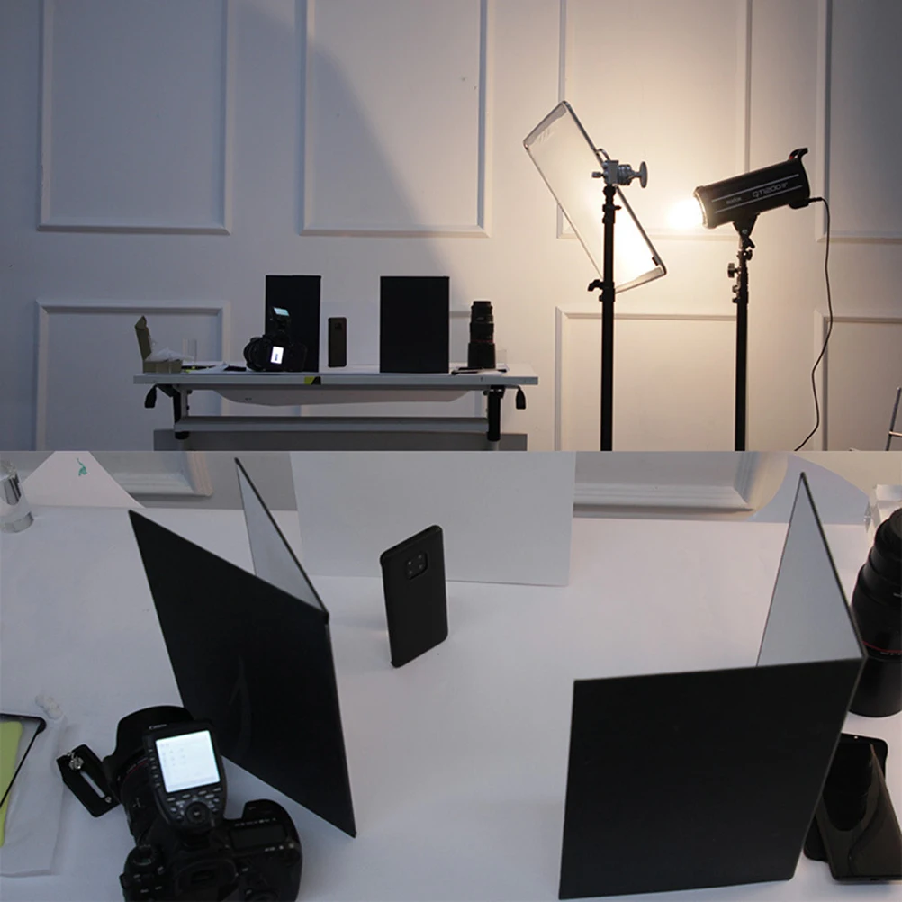 

1pc Folding Reflector A3 Size Photo Paperboard Black Edge White Fill Silver Reflection Still Life Prop Photography Cardboard