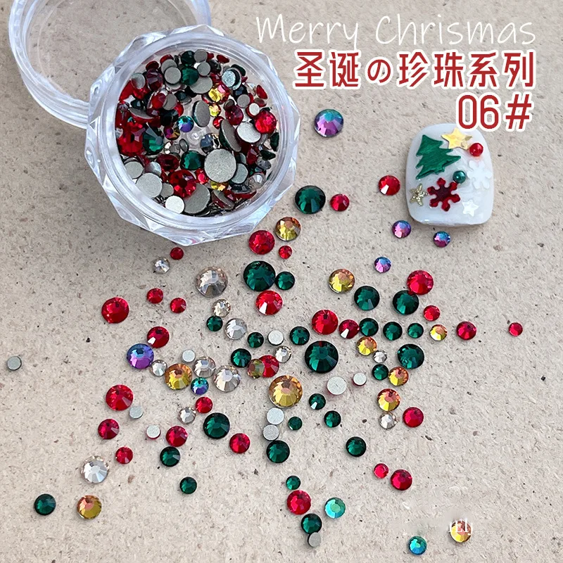 Yz resina série de natal encantos de unhas 3d bonito dos desenhos animados papai noel gingerbread homem diy decoração da arte do prego acessórios ornamentos