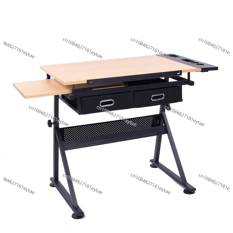 Glass Height Adjustable Art Drawing Desk for Student Designer Workbench