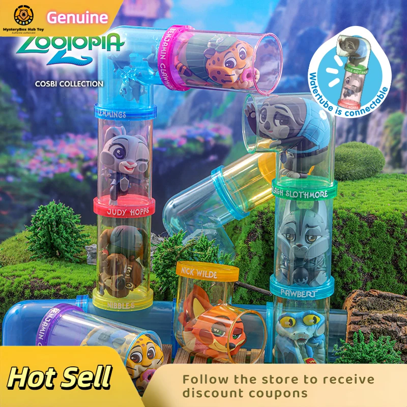 Новые оригинальные горячие игрушки Zootopia 2, Ник Джуди, молния, леопарда, полицейский, Cosbi, слепая коробка, мини-фигурка куклы, готовая в наличии