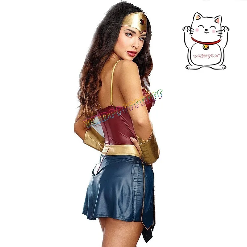 سترات نسائية من الجلد بتصميم الرسوم المتحركة، فساتين المصارعين النسائية المحاربين، أغطية الرأس، قفازات، أغطية القدم، خيارات متعددة للهالوين