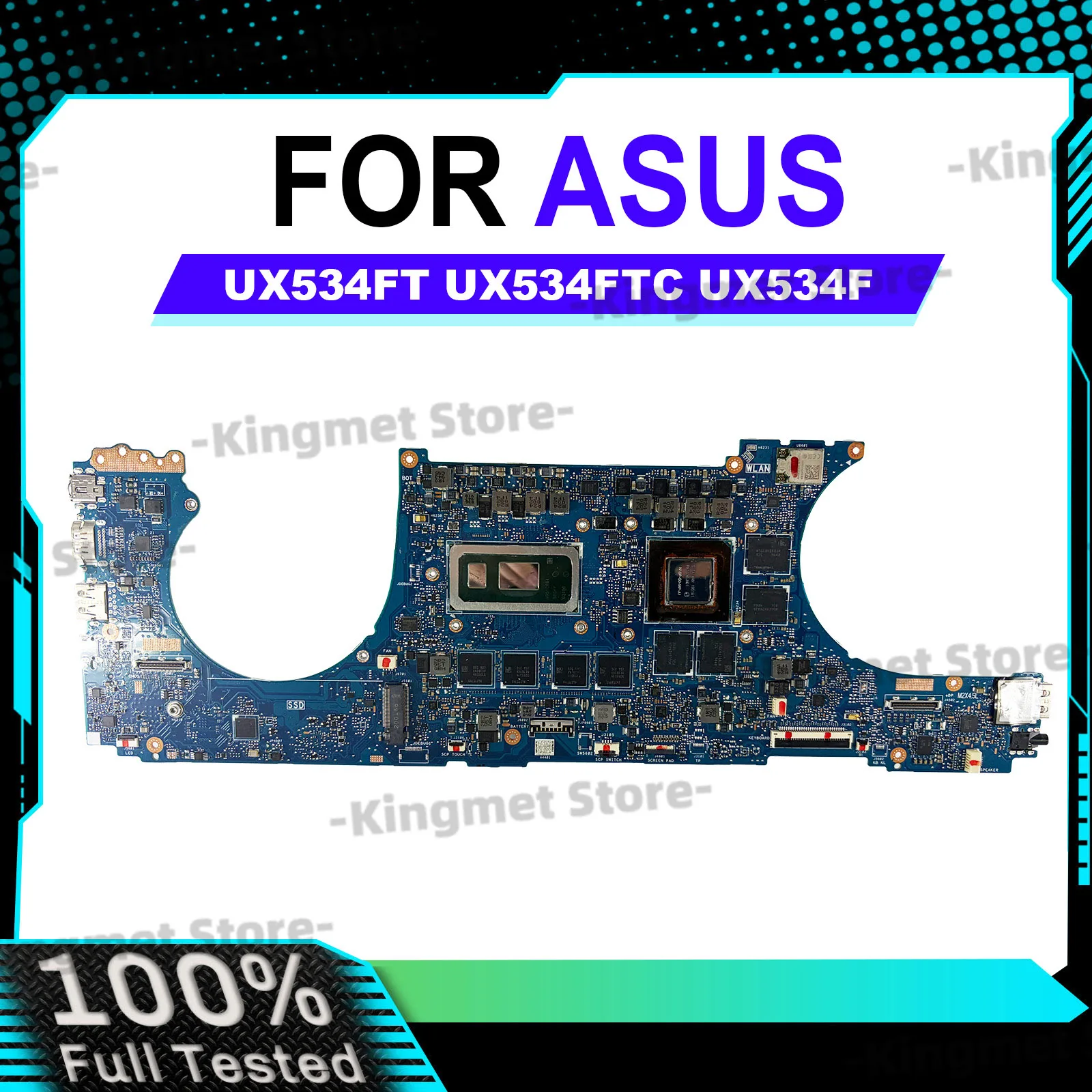 

UX534FT Laptop Motherboard For ASUS BX534FTC UX534F RX534FTC UX534FTC UX534FT BX534FT BX533FTC Mainboard With 10th Gen I3 i5 i7