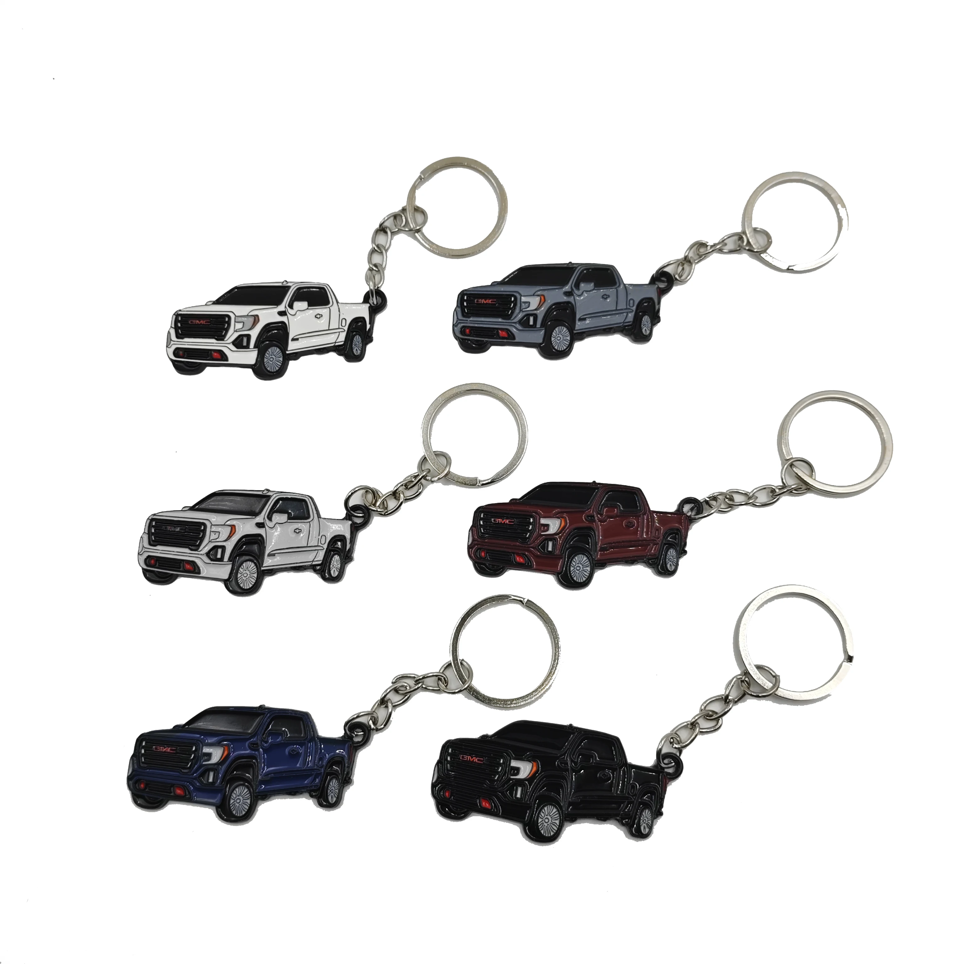 1 قطعة سبيكة غير المغلفة نموذج سيارة قلادة المفاتيح نمط سلسلة مفاتيح معدنية مناسبة لجي إم سي 2020 دائم اكسسوارات الديكور #1
