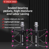 Bicycle Pedals CNC 3 Bearing Anti-slip Ultralight BMX MTB Road Bike Pedals Non-slip Aluminum Alloy Reflective Cycling Parts
