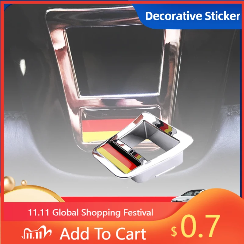 

For Volkswagen VW Interior Stickers Car Emblem Steering Wheel Cover Sticker For Volkswagen VW Golf Polo Passat CC Tiguan Rline J