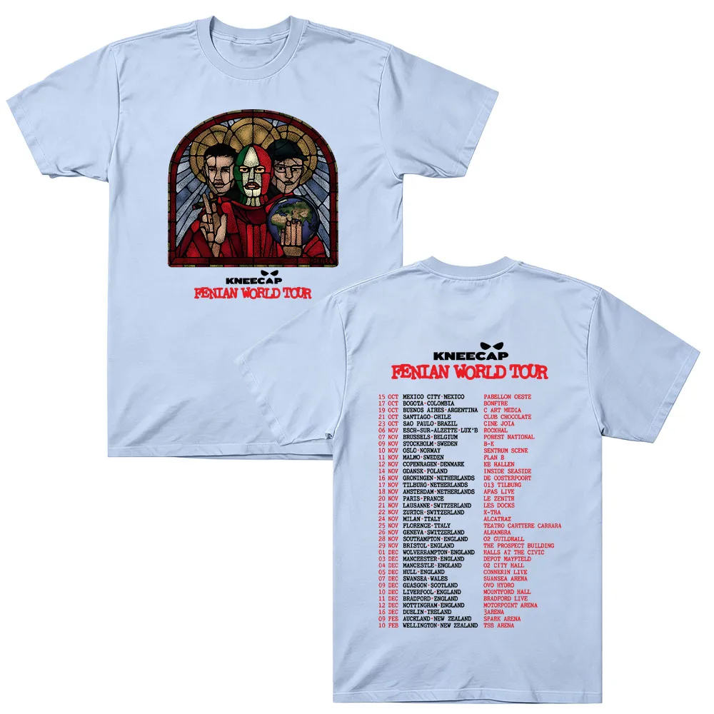 Kneecap Fenian World Tour T-Shirt für Männer und Frauen, Baumwolle, Hip-Hop-Rap-Band-Tee, Vintage-Punk-Grafik, Kurzarm, Casual T-Shirt, Y2K-Top – Detail 11