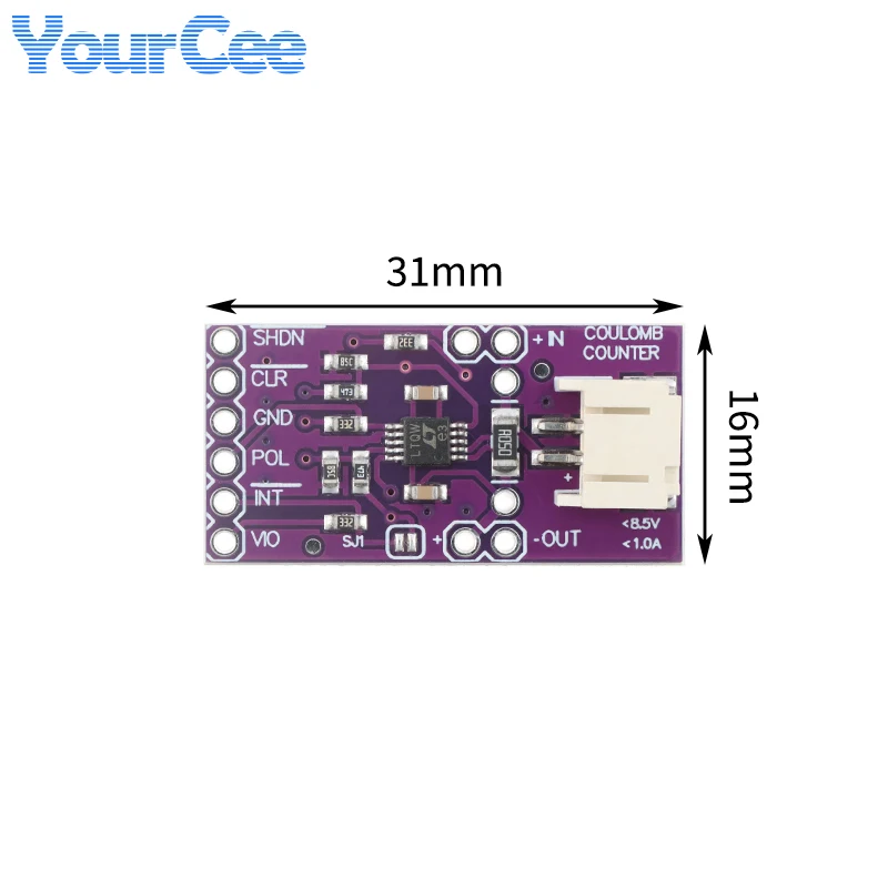10PCS/1PC LTC4150 Coulombic Counter Battery Level Detection Module Current Detection Sensor 3.3/5V