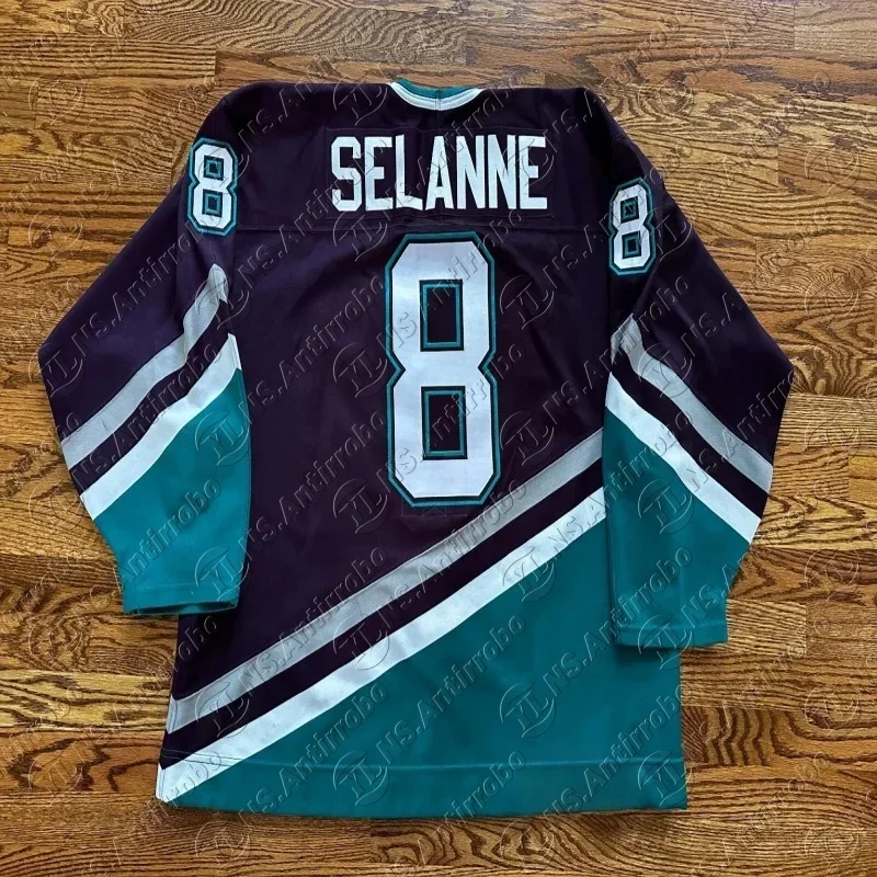 25-26 Sommer-Eishockey-Trikots für Herren # 96 Charlie Conway 99 # BANKEN 8 # Selanne 9 # Paul Kariya All Stitched Moto