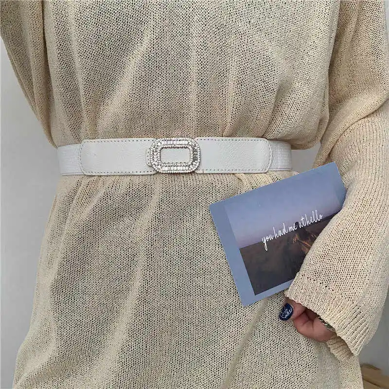 جديد مطاطا رقيقة حزام الديكور يقترن مع تنورة اللباس Cummerbunds أزياء بسيطة ضيقة حزام تنورة تنوعا