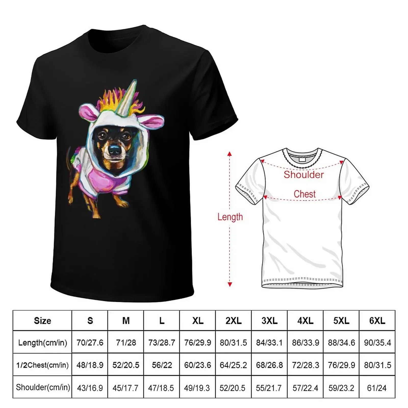 Cute Chihuahua in a Unicorn Outfit T-shirt tees oversizeds Men's t-shirt