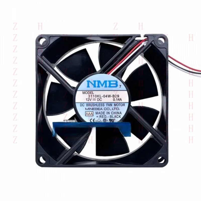 

XXZ for NMB 3-wire 3110KL-04W-B29 8025 8CM 12V 0.14A Dual Ball Cooling Fan