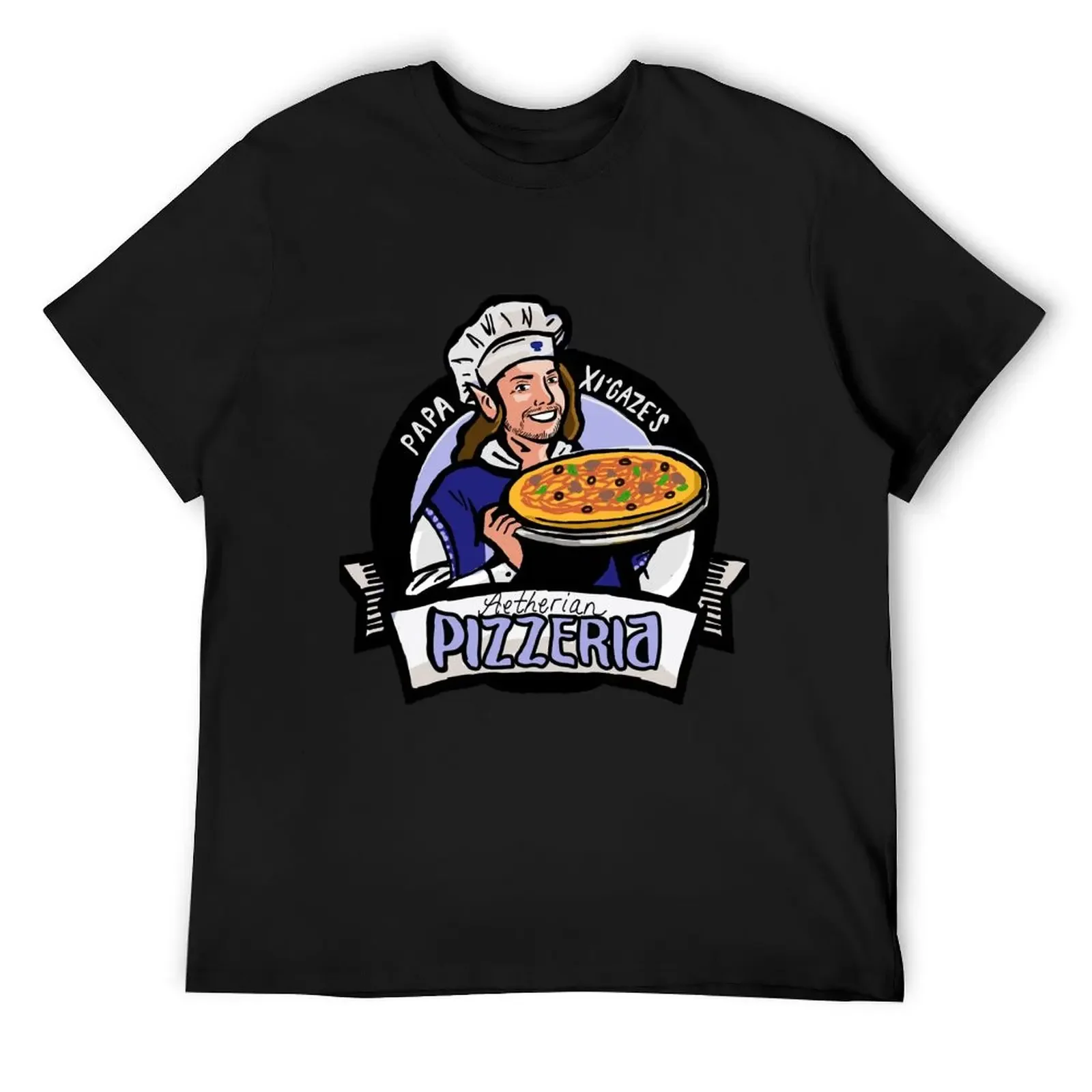 

Papa X'igaze's Aetherian Pizzeria T-Shirt anime stuff custom shirt customizeds anime tshirt funny t shirts men
