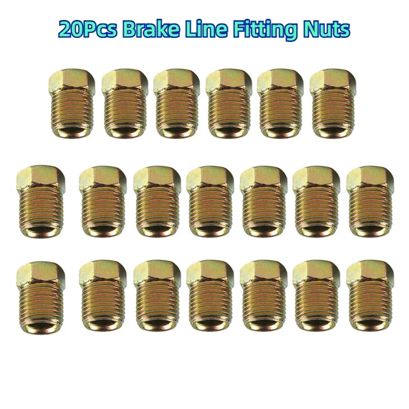 20Pcs Car Brake Line Fitting Nuts Set For 3/16\