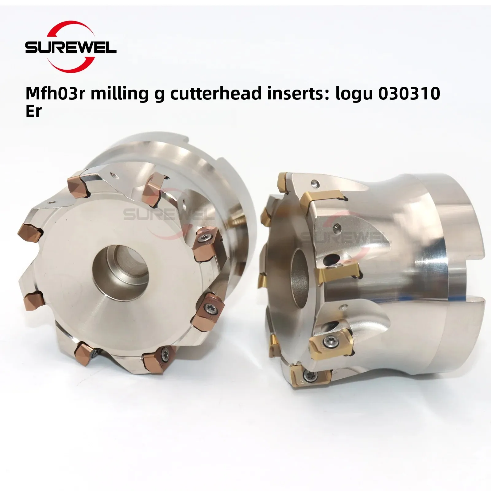 MFH03R Milling Cutterhead Fast Feed Surface Milling Cutter Coolant Hole 50 63mm for LOGU030310ER Insert Milling Fast Feed Handle