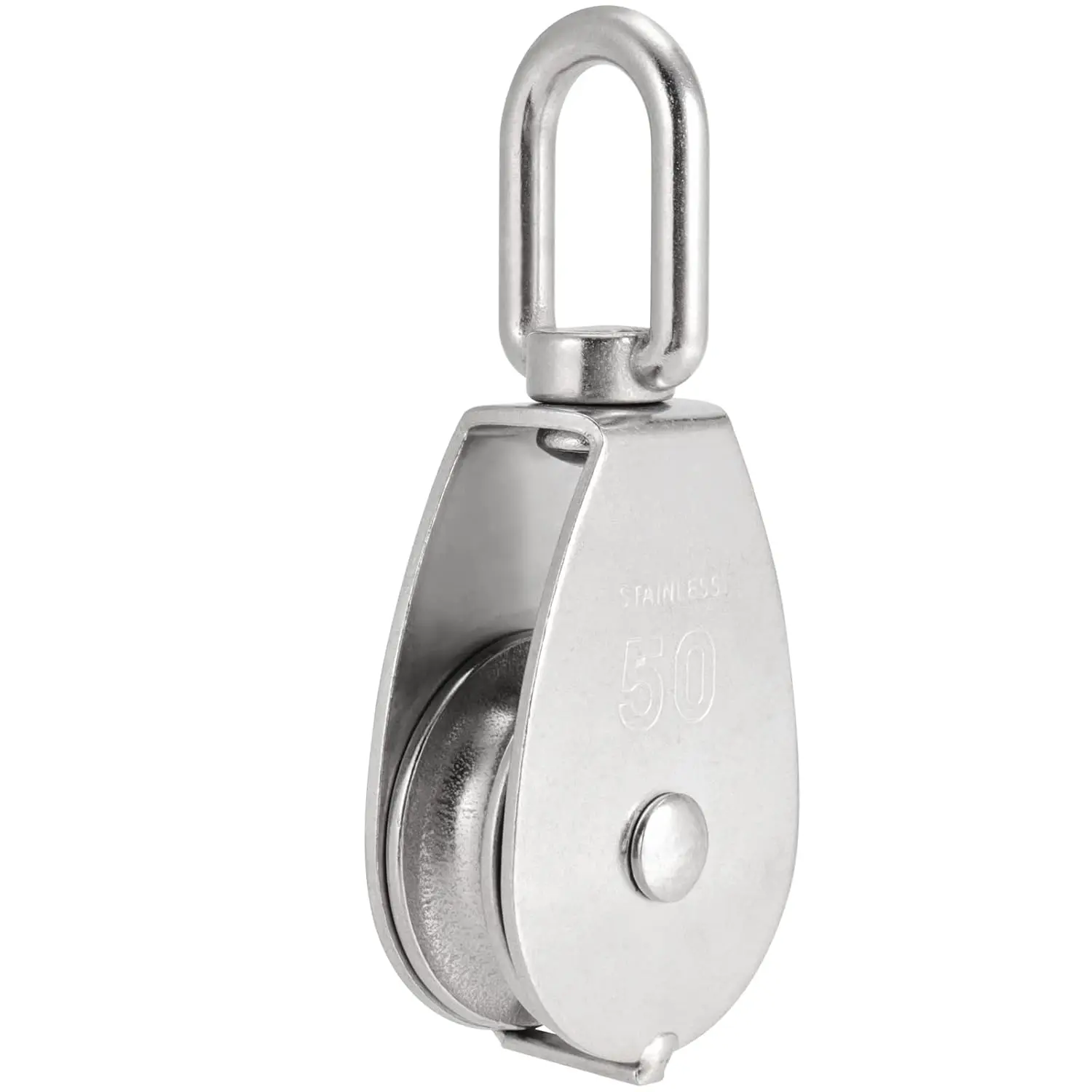 1PC Cable Pulley Wheel Stainless Steel Swivel Pulley Wire Rope Hanging Towing Wheel for Indoor Outdoor Lifting Project