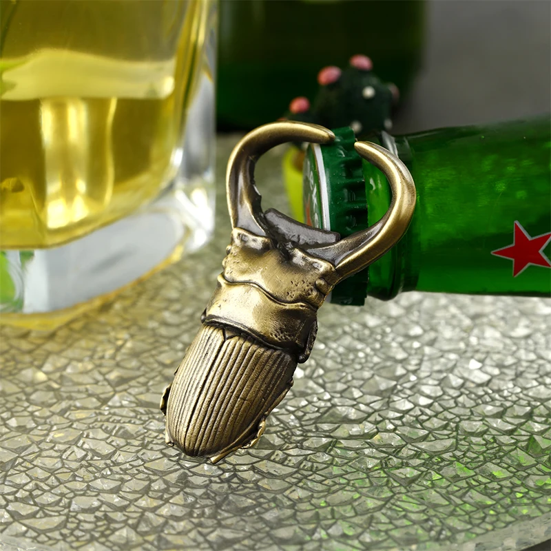 Creative Metal Beetle Bottle Opener Portable Beer Can Opener Wine Bottle Opener Outdoor BBQ Opener Kitchen Tool