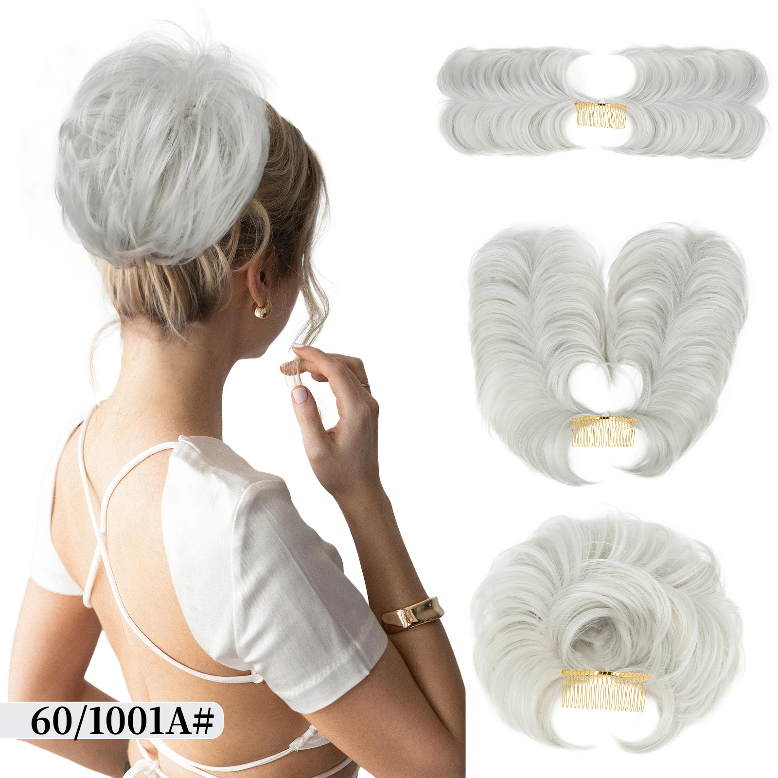 Women's Adjustable Ponytail Scrunchie Hairpiece, Short Extension