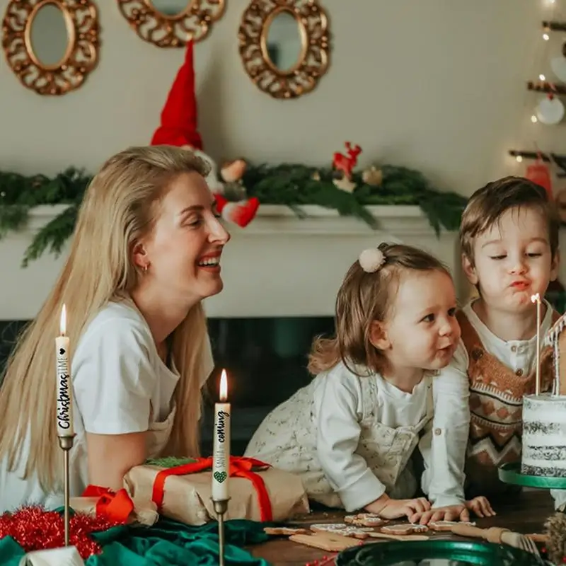 Świece świąteczne naklejki zjeżdżalnia wodna naklejki foliowe kreatywne DIY rzemiosło zestaw naklejek foliowych 8 sztuk świąteczne naklejki dekoracja z motywem