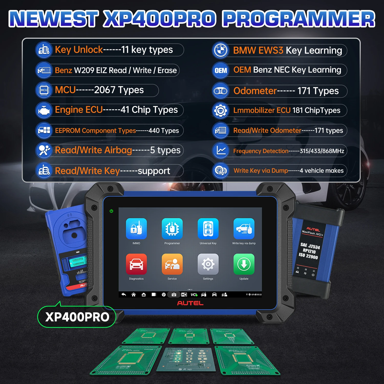 Autel Program Scanner IM608 II IM608S II Key FOB Programming Tool Komplettset Diagnosescanner, obere IMMO-Funktion, ECU-Codierung – Detail 8