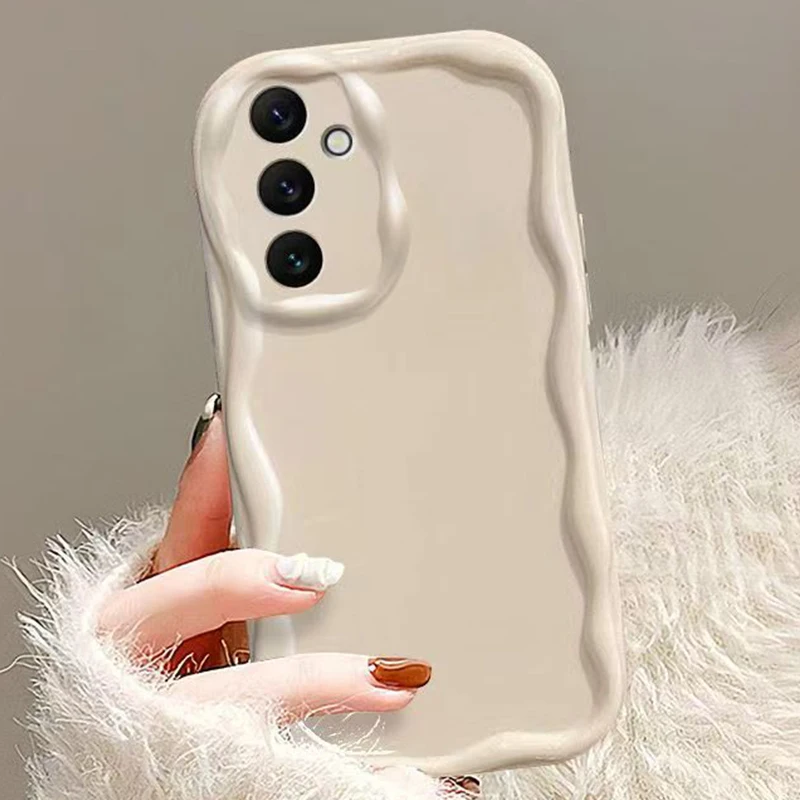 Stoßfeste Handyhülle für Samsung Galaxy S26 Ultra S25 FE S24 Plus S23 A17 A27 A37 A57 A56 A55 A54 Weiche Stoßfänger-Wellenabdeckung – Detail 3