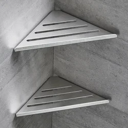 Bathroom Shelves Wall Mount Shower Corner Shelf No-drill 304 Stainless Steel Corner Storage Shampoo Body Wash Organizer