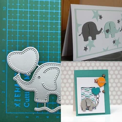 Elephant Animal Metal Cutting Dies Stencil Scrapbooking Diy Album Stamp Paper Card Embossing Decor Craft Knife Mould